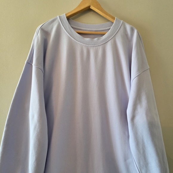 Lululemon Perfectly Oversized Crewneck Women's Light Purple Sweatshirt Size 20 - Picture 11 of 15